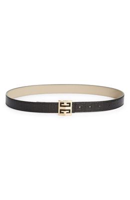 Givenchy 4G Buckle Reversible Leather Belt in Black