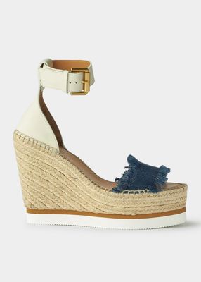 Glyn Platform Wedge Ankle-Strap Sandals