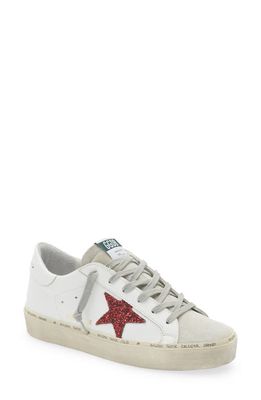Golden Goose Hi Star Platform Sneaker in White/red