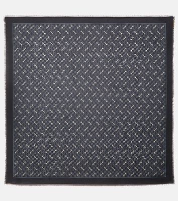 Gucci GG and Horsebit silk-blend scarf