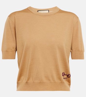 Gucci Horsebit intarsia wool top