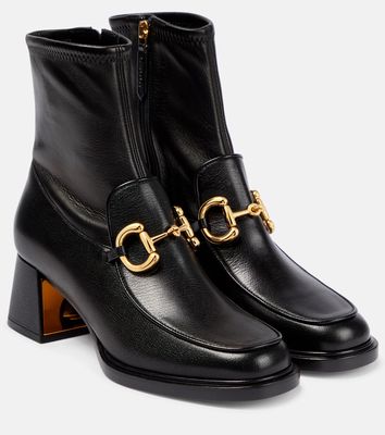 Gucci Horsebit leather ankle boots
