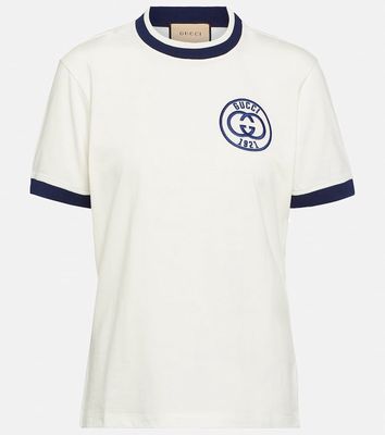 Gucci Logo embroidered cotton T-shirt
