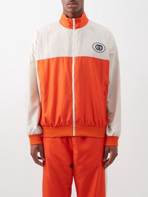 Gucci - Logo-print Shell Track Jacket - Mens - Orange Multi Gucci - Logo-print Shell Track Jacket - Mens - Orange Multi