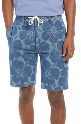 HIROSHI KATO KATO The Clip Denit Print Denim Shorts in Aloha