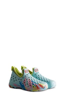 Hunter Kids' Water Shoe in Bleached Ble Mrbl/Zesty Yelw