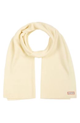 Hunter Play Essential Recycled Polyester Blend Scarf in Hunter White