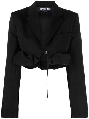 Jacquemus La veste croissant cropped blazer - Black