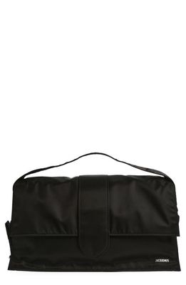 Jacquemus Le Bambino de Voyage Nylon Flap Bag in Black