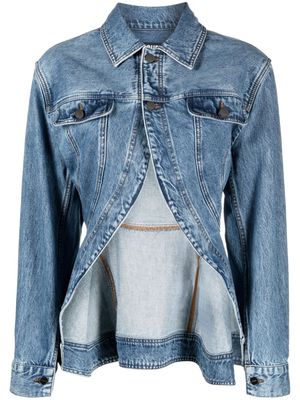 Jacquemus Nîmes Caraco peplum denim jacket - Blue