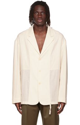 Jacquemus Off-White Le Papier 'La Veste Marrone' Blazer