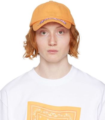 Jacquemus Yellow Le Raphia 'La Casquette Desenho' Cap