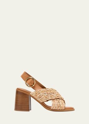 Jaicey Woven Crisscross Slingback Sandals