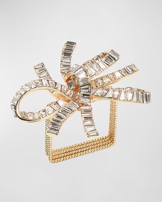 Jeweled Bow Napkin Rings, Set of 4
