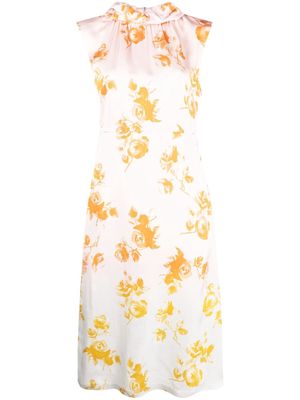 Jil Sander floral-print sleeveless dress - Orange