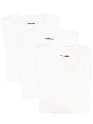 JIL SANDER logo-patch crew-neck T-shirt - White