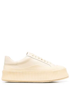 Jil Sander panelled low-top leather sneakers - Neutrals