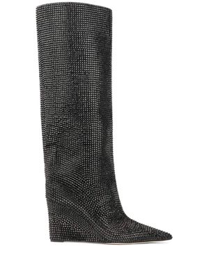 Jimmy Choo 85mm Blake crystal-embellished boots - Black