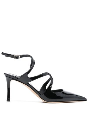Jimmy Choo Azia 75mm patent leather pumps - Black