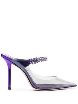 Jimmy Choo Bing Crystal 110mm clear pumps - Purple