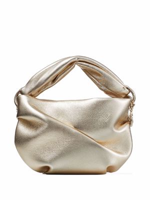 Jimmy Choo Bonny satin-finish tote bag - Gold