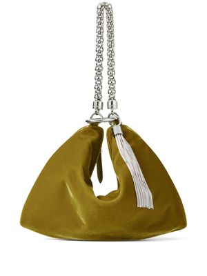 Jimmy Choo Callie velvet clutch bag - Yellow