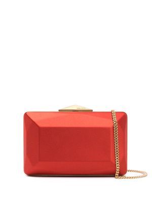 Jimmy Choo Diamond Box satin clutch bag - Red