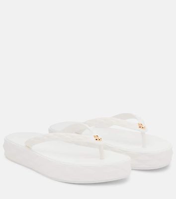 Jimmy Choo Diamond logo platform thong sandals