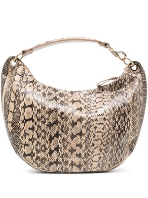 Jimmy Choo python-print shoulder bag - Neutrals