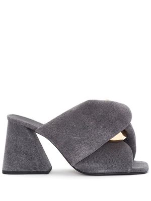 JW Anderson crossover-strap mid-heel mules - Grey