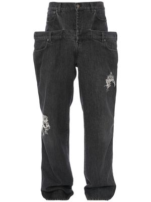 JW Anderson double-waistband wide-leg jeans - Grey