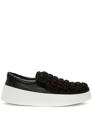 JW Anderson Popcorn leather sneakers - Black