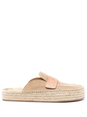 JW Anderson slip-on leather espadrilles - Neutrals