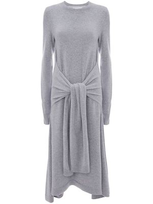 JW Anderson tie-waist A-line dress - Grey