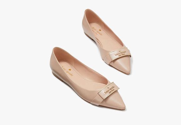 Kate Spade Deneuve Flats, Pale Vellum