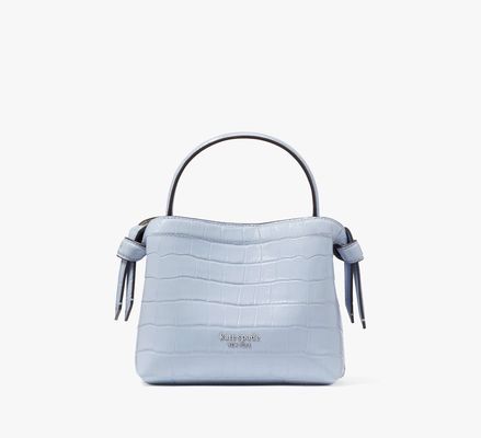 Kate Spade Knott Croc-Embossed Mini Crossbody Tote, North Star