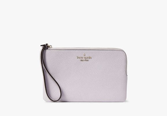Kate Spade Leila Medium L-Zip Wristlet, Lilac Moonlight