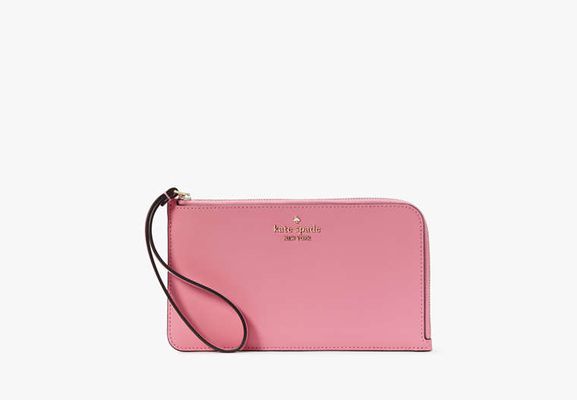 Kate Spade Lucy Medium L-Zip Wristlet, Blossom Pink