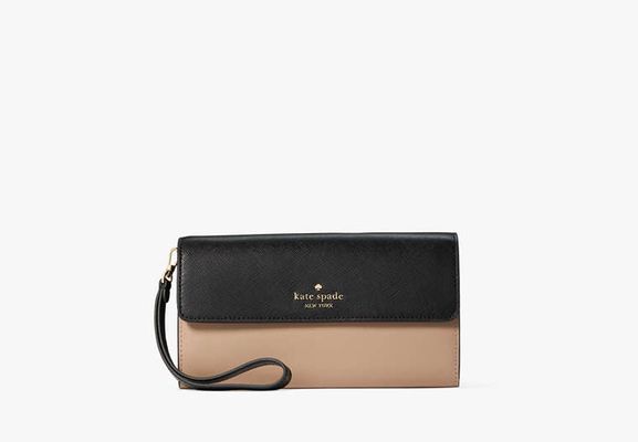 Kate Spade Madison Colorblock Travel Wristlet, Toasted Hazelnut Multi