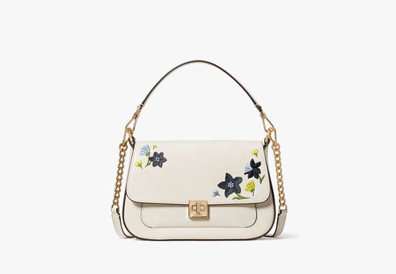 Kate Spade Phoebe Floral Applique Flap Crossbody, Meringue Multi