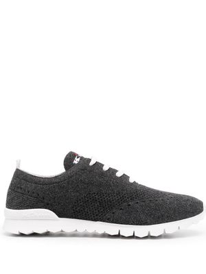 Kiton embroidered-logo tongue sneakers - Grey