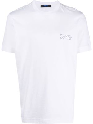Kiton logo-embroidered cotton T-shirt - White
