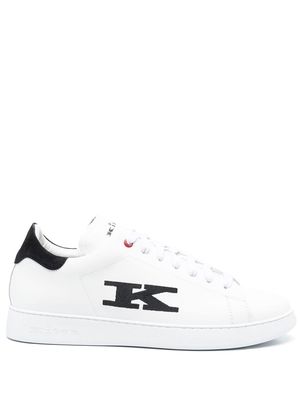 Kiton logo-embroidered low-top sneakers - White
