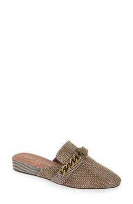 Kurt Geiger London Chelsea Loafer Mule in Dark Beige Fabric