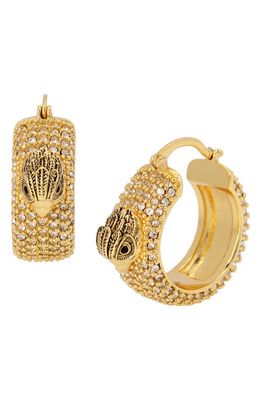 Kurt Geiger London Pavé Eagle Hoop Earrings in Crystal