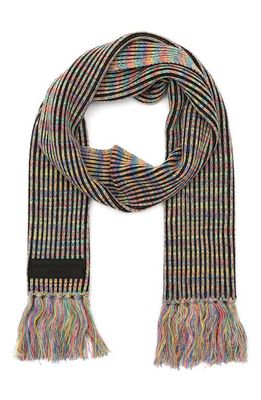 Kurt Geiger London Rainbow Marled Scarf in Black Marl