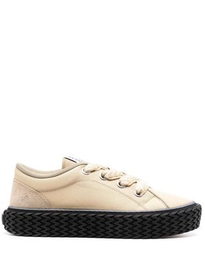 LANVIN logo low-top sneakers - Neutrals