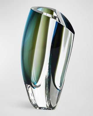 Large Mirage Vase - Forest Green and Blue