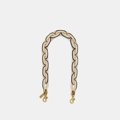 Leather Covered Short Chain Strap