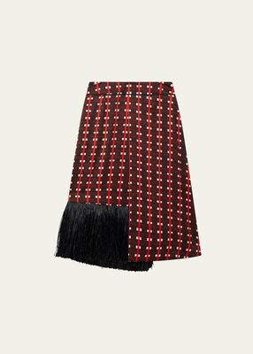 Liberty Fringe-Trim Midi Skirt